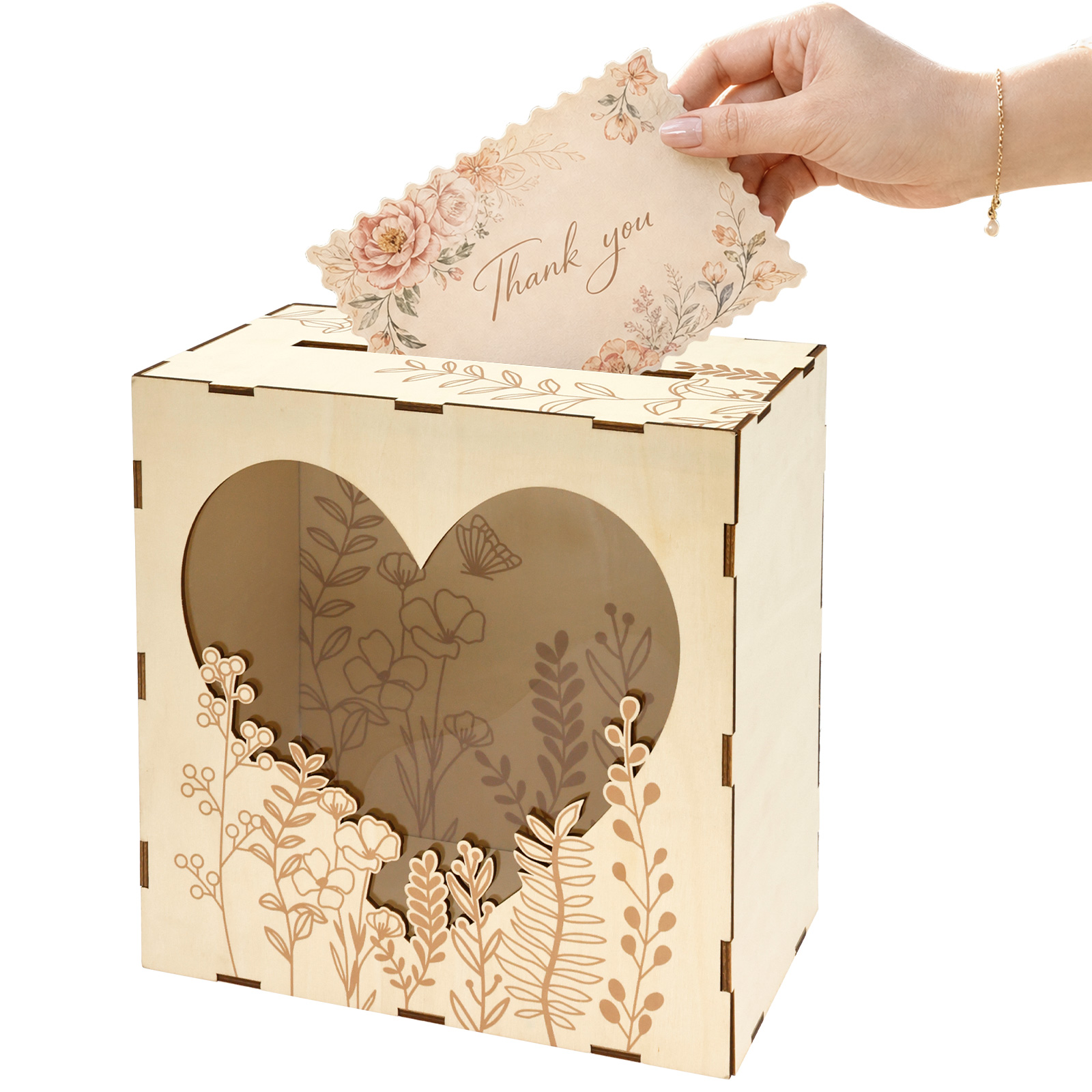 Wedding Card Box - Drewniana skrzynka na kartki ślubne z
