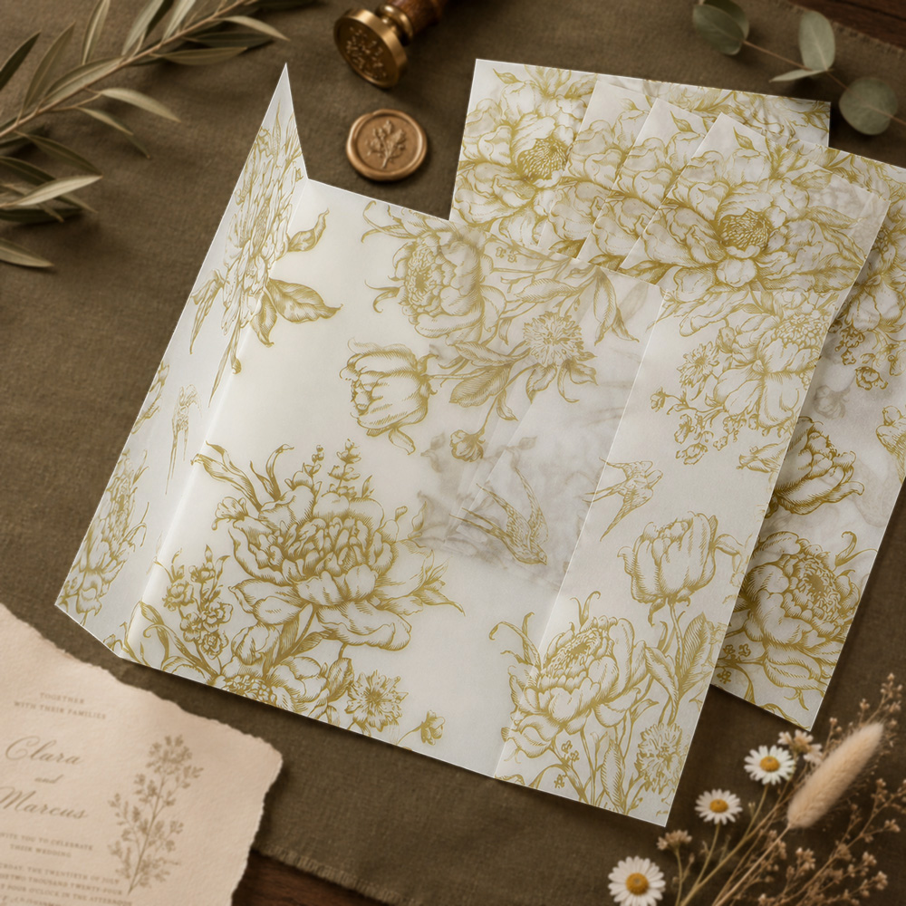 20/50 szt. kopert z pergaminu  – Wedding Envelopes recenzja i cena