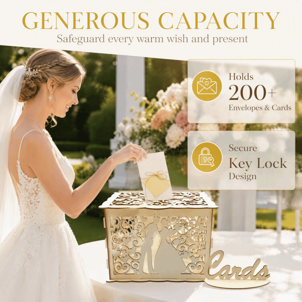 22,5x15x15 cm Drewniane pudełk – Wedding Card Box recenzja i cena