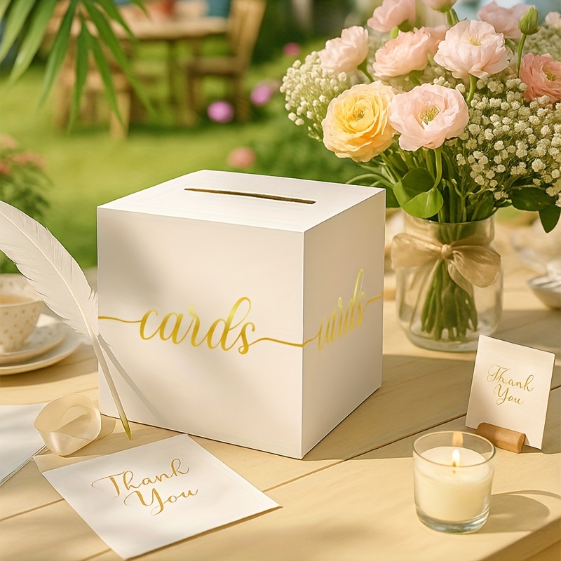 4 szt. Białe kartki ślubne z z – Wedding Card Box recenzja i cena